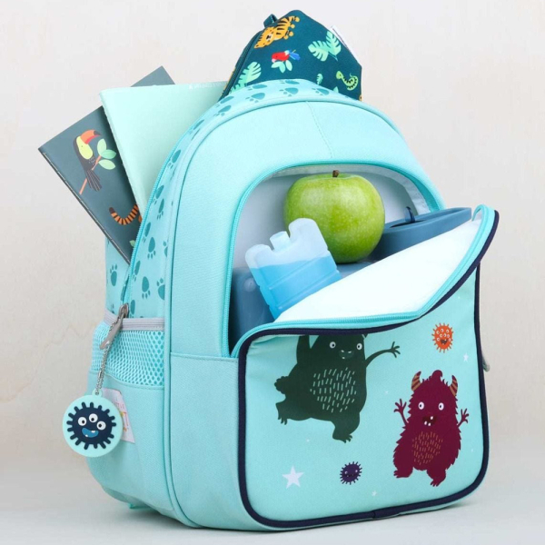 Σχολική Τσάντα Νηπιαγωγείου Με Ισοθερμική Θήκη Α Little Lovely Company Monsters BPMOBU36