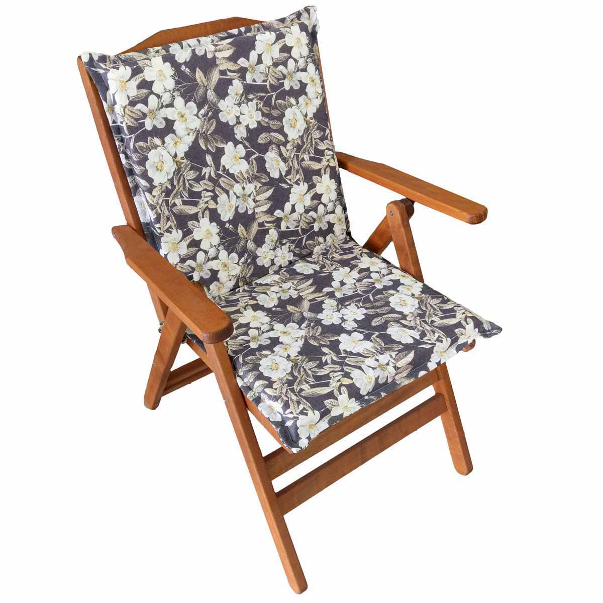 Μαξιλάρι Καρέκλας Με Πλάτη 50cm Be Comfy Blossom Grey 117416