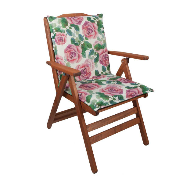 Μαξιλάρι Καρέκλας 2 Όψεων Με Πλάτη 50cm Be Comfy Roses 303