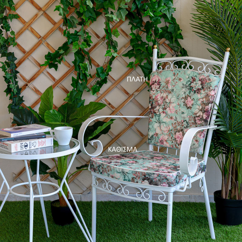 Μαξιλάρι Καθίσματος Φερ Φορζέ Ρουστίκ Be Comfy Floral Petrol 801