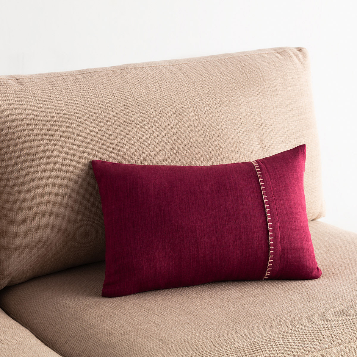 Διακοσμητική Μαξιλαροθήκη Gofis Home Chrome Red Leather