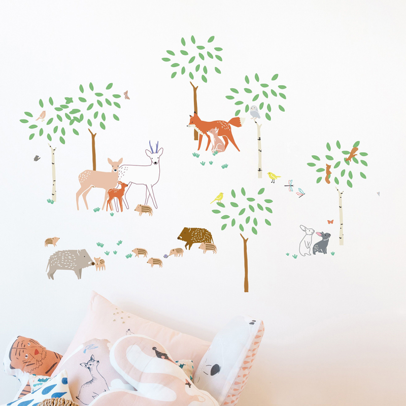 Παιδικά Αυτοκόλλητα Τοίχου Mimi'lou Walk In The Woods