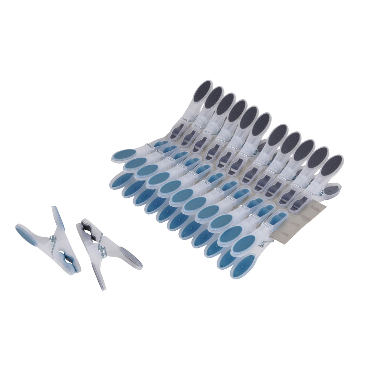 Spitishop Μανταλάκια Ρούχων Σιλικονής (24τμχ) L-C Anthracite/Bleu MEN173BP