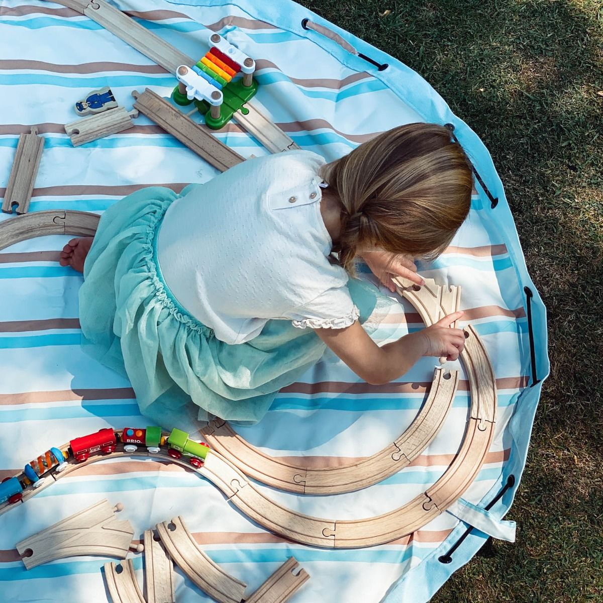 Σάκος Στρώμα Παιχνιδιού Play Go Outdoor Stripes Home Οργάνωση & Αποθήκευση Βρεφικού - Παιδικού Spitishop