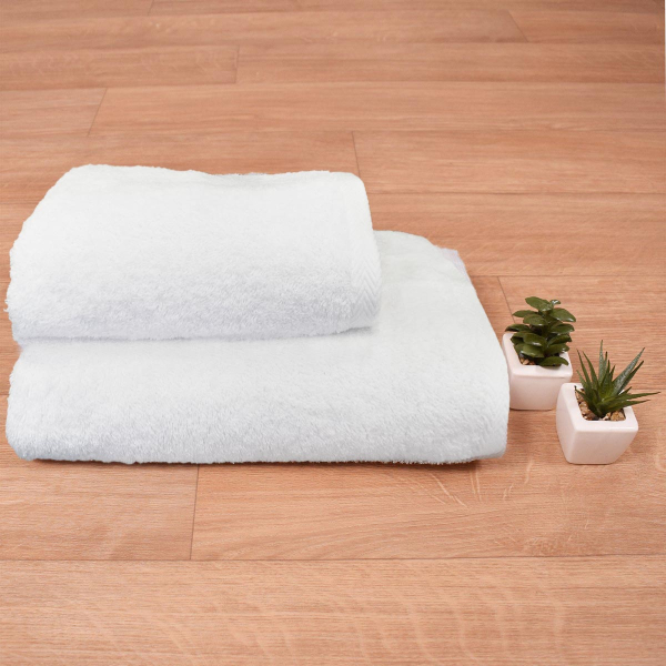 Πετσέτα Σώματος Λευκή (70x140) Hotel Solid 550gr/m2