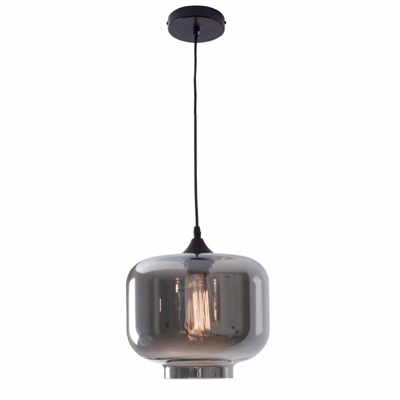 Φωτιστικό Οροφής Μονόφωτο Zambelis 14102 Smoked Grey