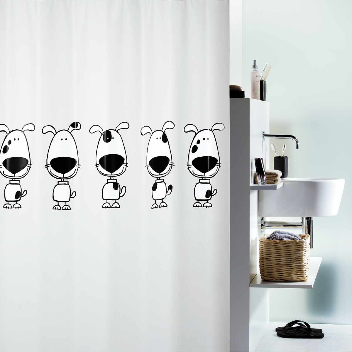 Κουρτίνα Μπάνιου Πλαστική (180×200) Spirella 00706.001 Beagle