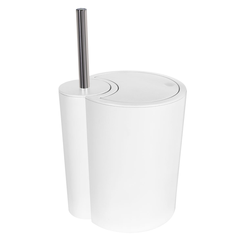 Σετ Πιγκάλ & Κάδος Απορριμάτων Μπάνιου Spirella 03201.001 Sun&Moon White