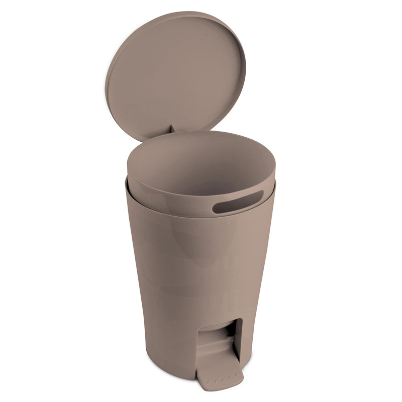 Κάδος Απορριμμάτων Μπάνιου (Φ19x27) Tatay 5lt 06706.009 Diabolo Taupe