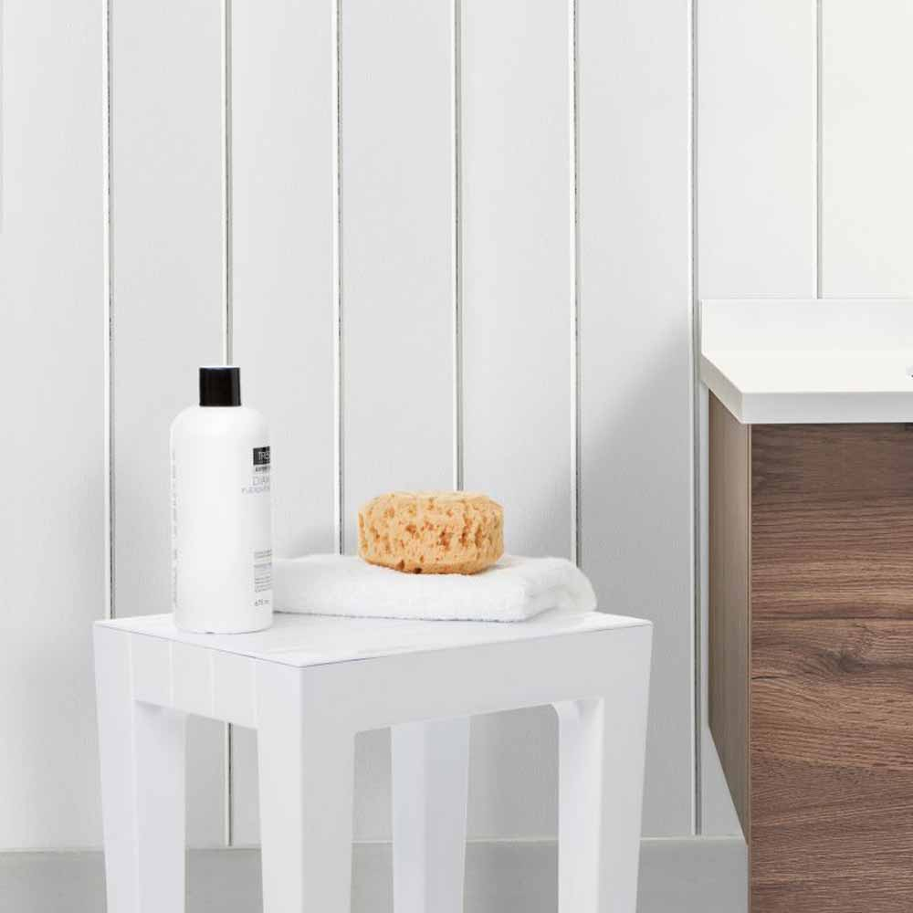 Σκαμπό (41X29X38) Tatay 06504 002 Lombok White Home Κήπος Έπιπλα Κήπου & Εξωτερικού Χώρου Spitishop