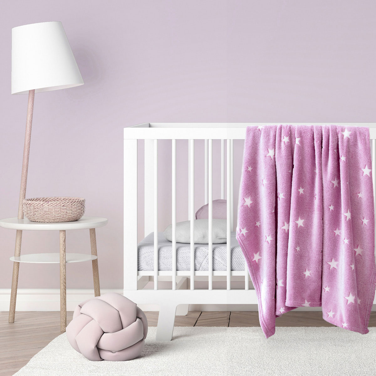 Φωσφοριζέ Κουβέρτα Fleece Αγκαλιάς (80×110) Kocoon Baby Glow Star Pink 180445