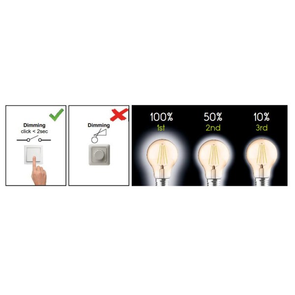 Λάμπα LED Diolamp Step Dimmable E27/12W/4000K/930Lm A6012NWSD