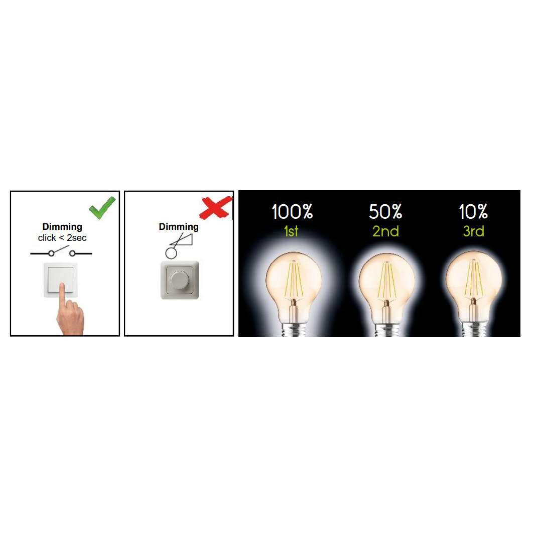 Λάμπα LED Diolamp Step Dimmable E27/12W/4000K/930Lm A6012NWSD φωτογραφία