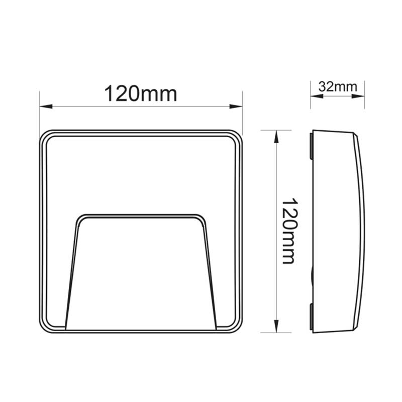 Απλίκα Led Εξωτερικού Χώρου Aca Slim42W White Home Φωτιστικά - Κήπου Spitishop