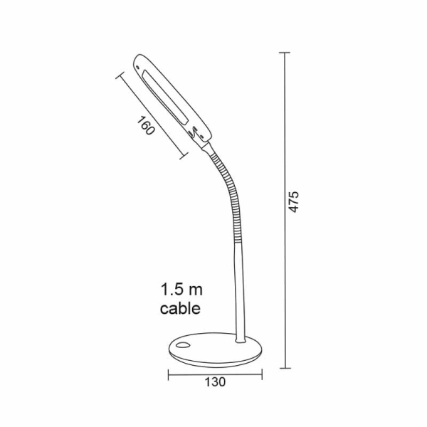 Πορτατίφ LED Aca Baz 15205LEDBK Black