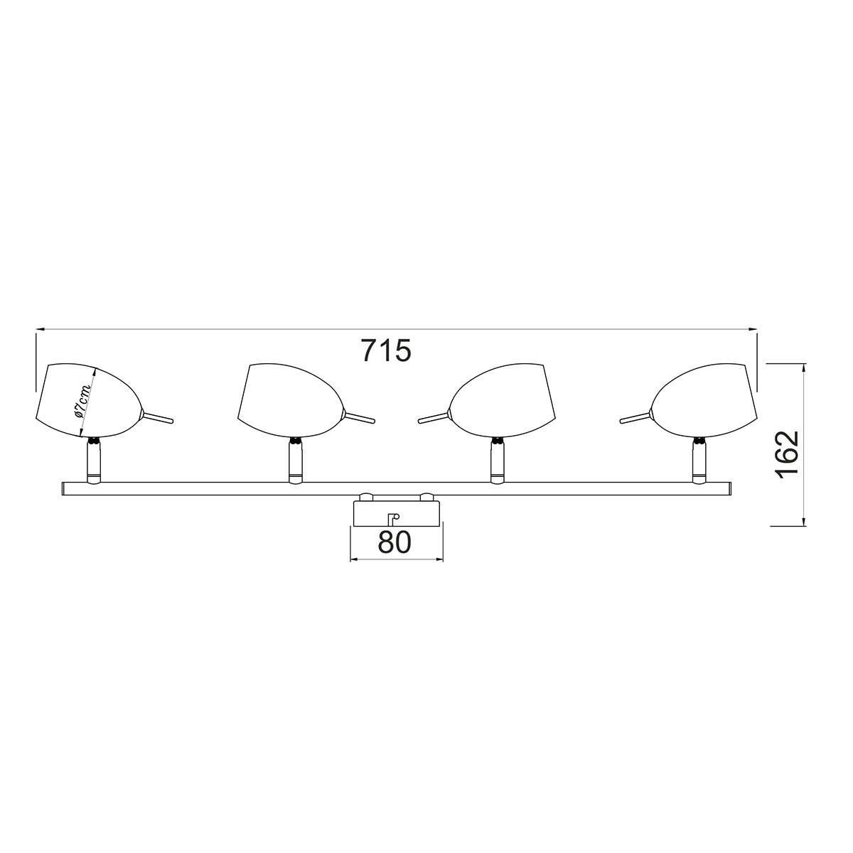 Σποτ Πολύφωτο Aca Legolas Mc1164 Chrome Home Φωτιστικά Οροφής - Τοίχου Spitishop