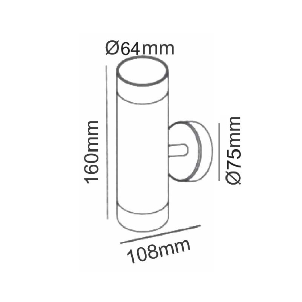 Σποτ Εξωτερικού Χώρου Aca HI7031B Black