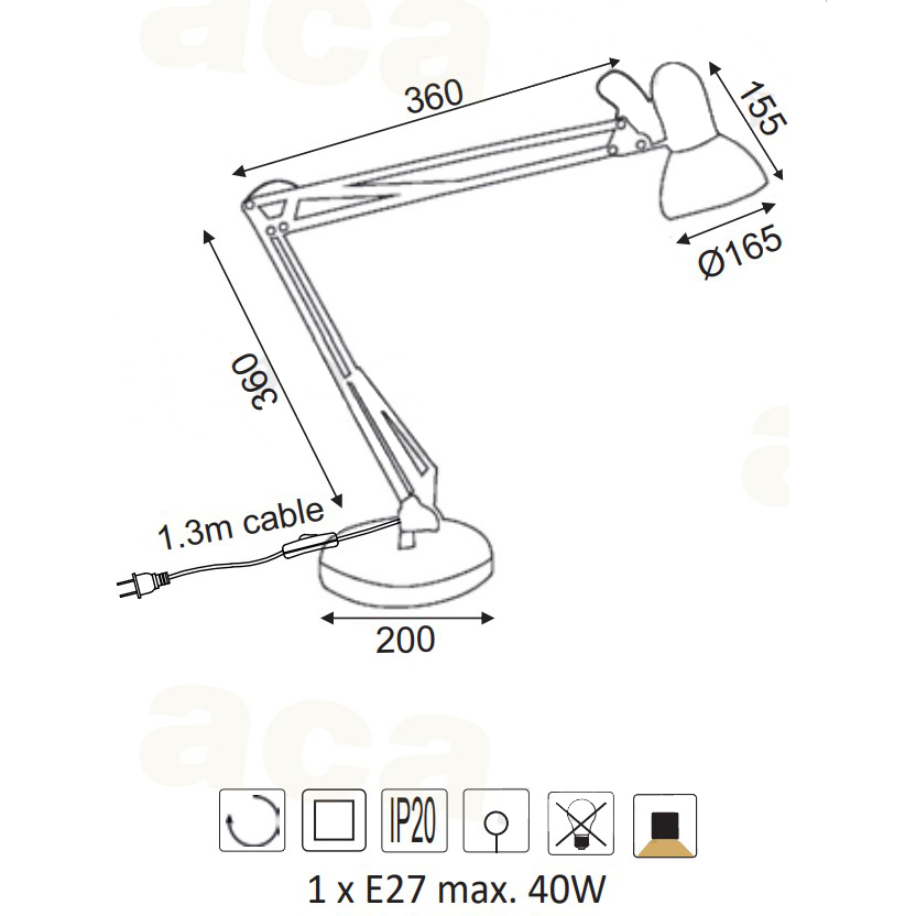 Πορτατίφ Aca Penna Sf606S Silver Home Φωτιστικά Παιδικά Spitishop