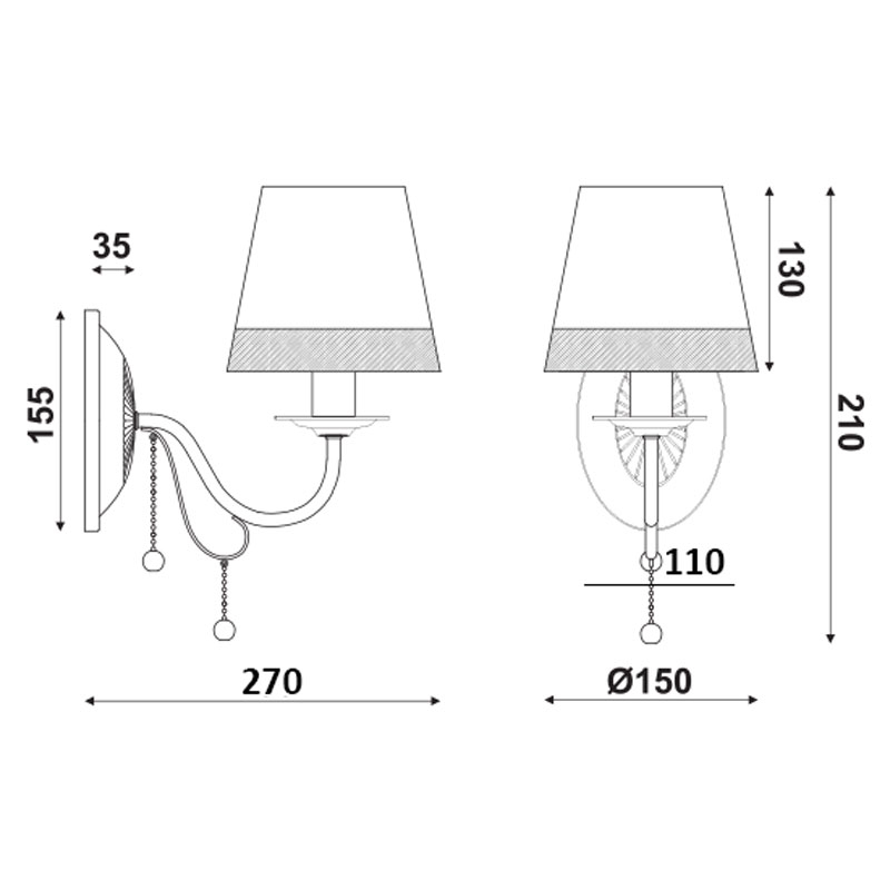 Απλίκα Τοίχου Aca Mulan Eg167281Wbw Black Matt Home Φωτιστικά Spitishop