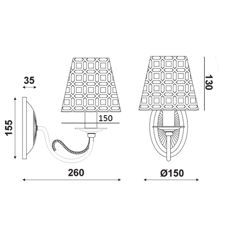 Απλίκα Τοίχου Aca Edam Eg169751Wbc Cooper Home Φωτιστικά Spitishop
