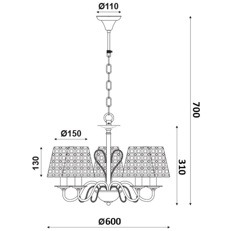 Φωτιστικό Οροφής Πολύφωτο Aca Edam Eg169755Pbc Cooper Home Φωτιστικά Spitishop
