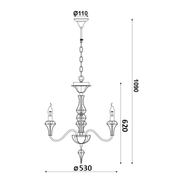 Φωτιστικό Οροφής Τρίφωτο Aca EG168203PW White
