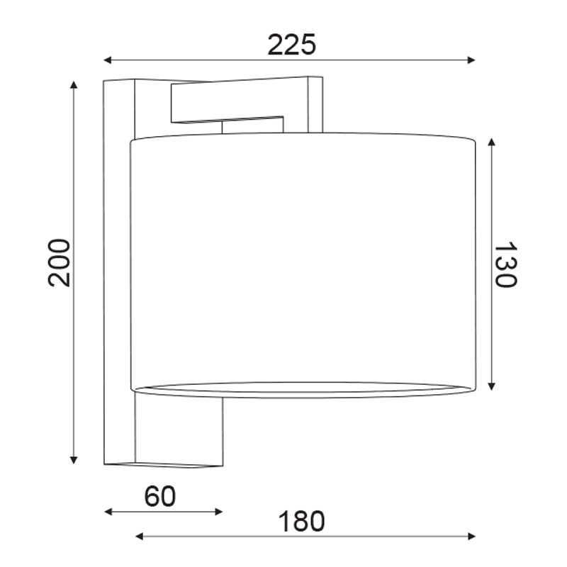Απλίκα Τοίχου Aca Circe OD5612BN Nickel Satin/Black φωτογραφία