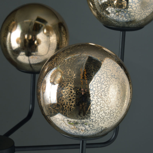 Φωτιστικό Οροφής Πολύφωτο Aca Delos OD905808PΑΜ Black Matt/Amber