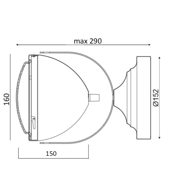 Σποτ Μονόφωτο Aca Harley ML306131WBR Bronze