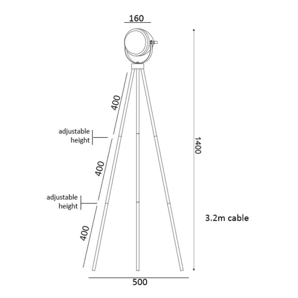 Φωτιστικό Δαπέδου Aca Harley ML306131FCH Chrome