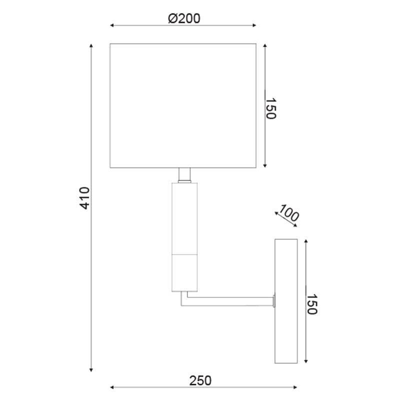 Απλίκα Τοίχου Aca Luxor Ml306411Ws Nickel Matt Marble Home Φωτιστικά Spitishop