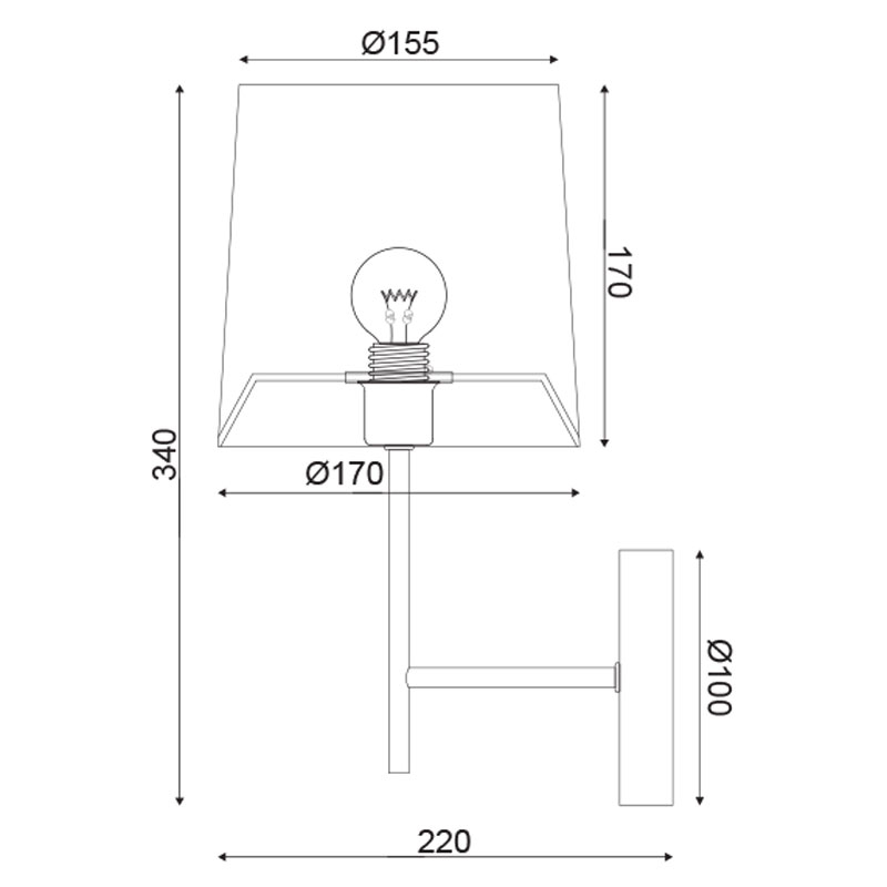 Απλίκα Τοίχου Aca Agatha Ml307211Wb Brown Home Φωτιστικά Spitishop