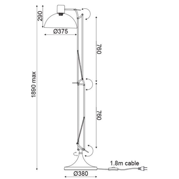 Φωτιστικό Δαπέδου Aca Freddie ML308021WH White Matt