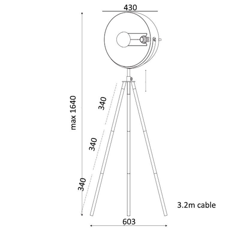 Φωτιστικό Δαπέδου Aca Camara Ml306681Fbg Black Matt Brass Satin Home Φωτιστικά Spitishop