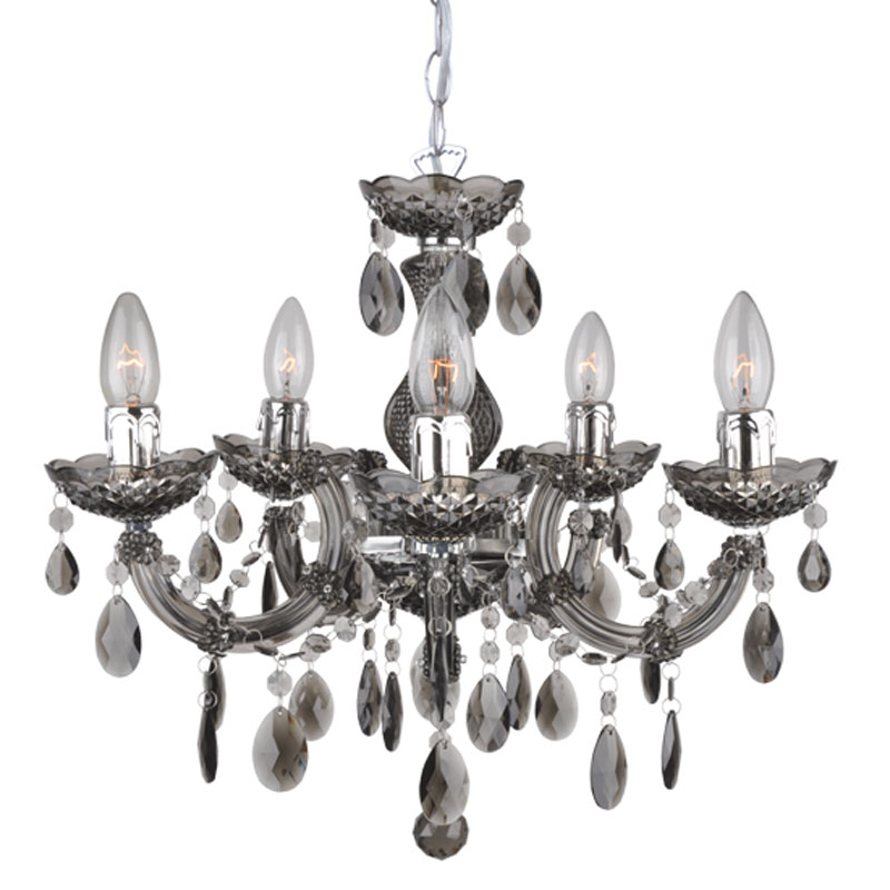 Πολυέλαιος Οροφής Aca Nefertiti SF3505PSM Chrome/Tint