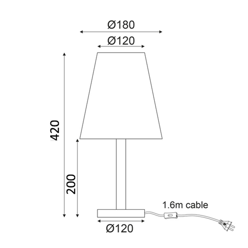 Πορτατίφ Aca Nostos Tf176731Twb Wood Home Φωτιστικά Επιτραπέζια Spitishop