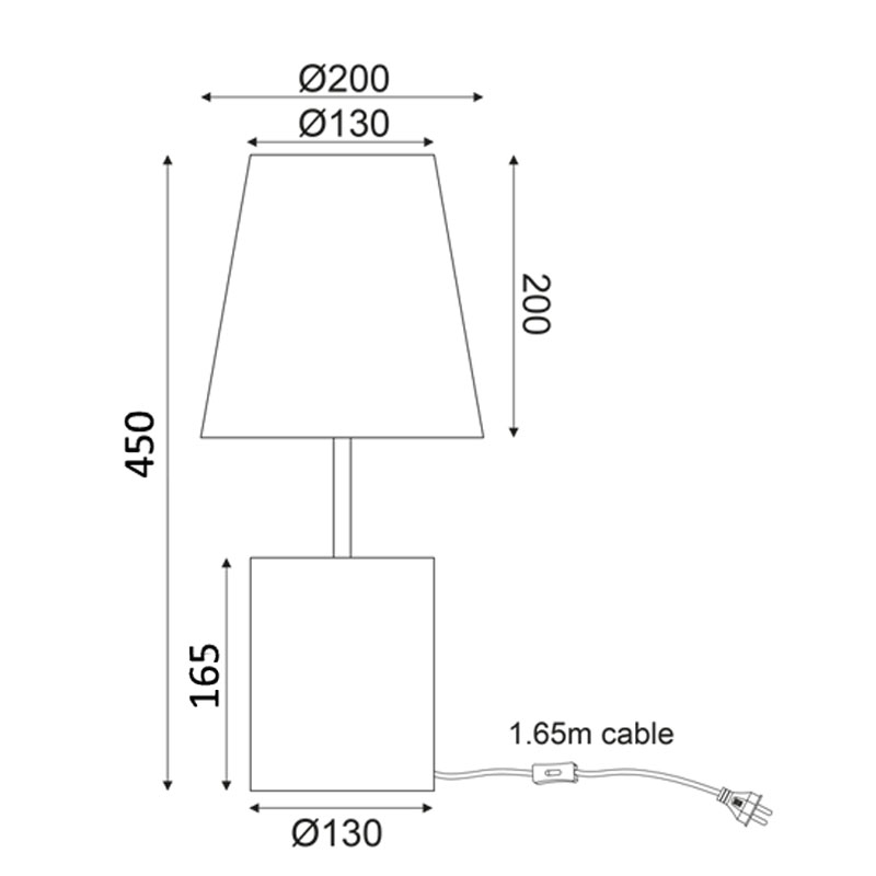 Πορτατίφ Aca Tf8721Tcb Black Home Φωτιστικά Επιτραπέζια Spitishop