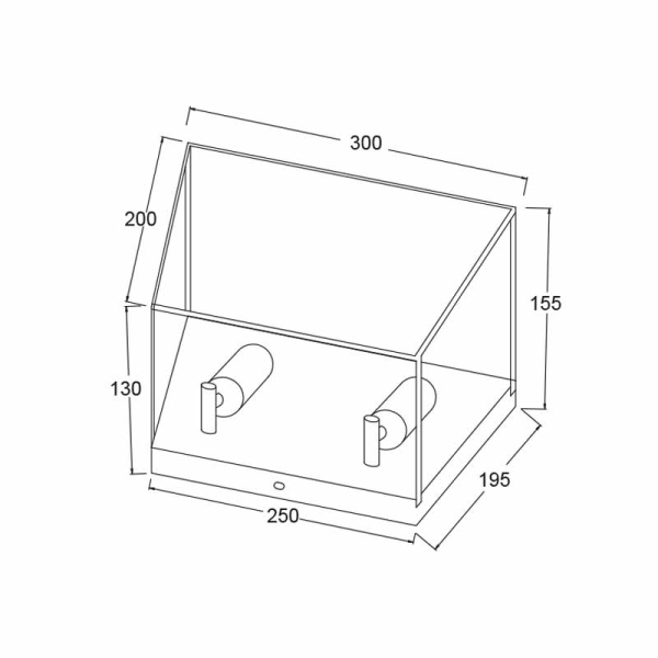 Απλίκα Τοίχου Aca Pissaro OD61022WB Black Matt