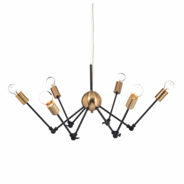 Φωτιστικό Οροφής Πολύφωτο Aca Chagall OD680306BB Black Matt