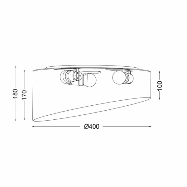 Φωτιστικό Πλαφονιέρα Aca Pablo AD8030BK Black