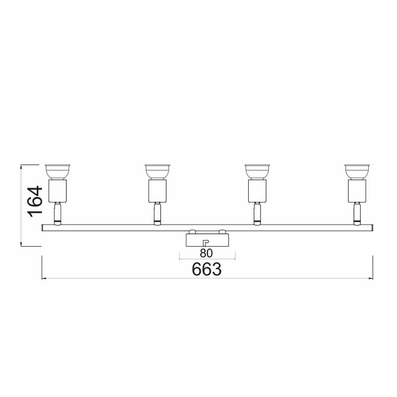 Σποτ Πολύφωτο Aca Trinity Mc634Pb4 Gold Chrome Home Φωτιστικά Οροφής - Τοίχου Spitishop