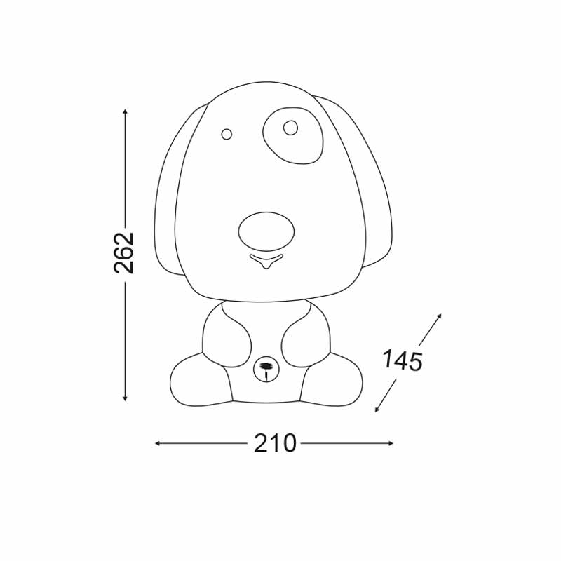 Παιδικό Πορτατίφ Aca Friends Mt120651B Dog Home Φωτιστικά Παιδικά Spitishop