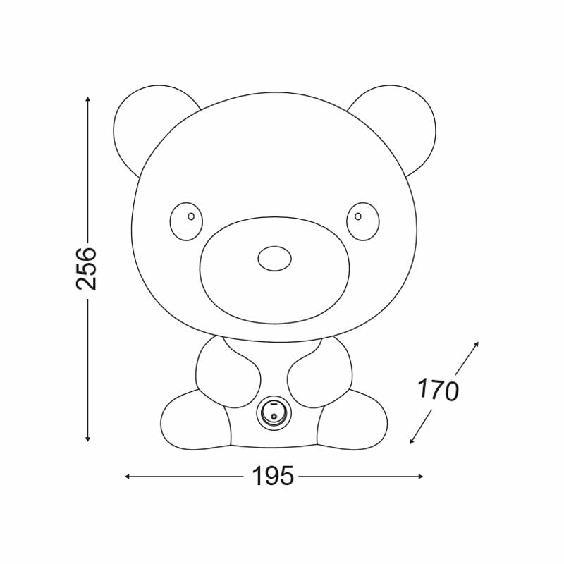 Παιδικό Πορτατίφ Aca Friends Mt120961W Bear Home Φωτιστικά Παιδικά Spitishop