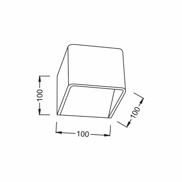 Απλίκα Τοίχου LED Aca Nephele L35037BK Black Matt