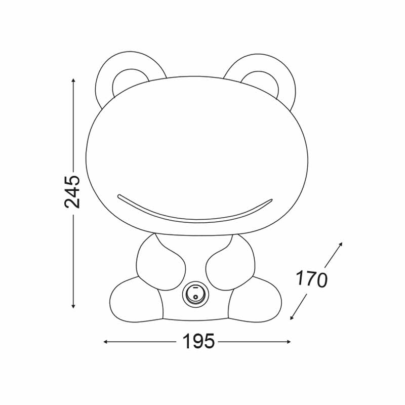 Παιδικό Πορτατίφ Aca Friends Mt120941G Frog Home Φωτιστικά Παιδικά Spitishop
