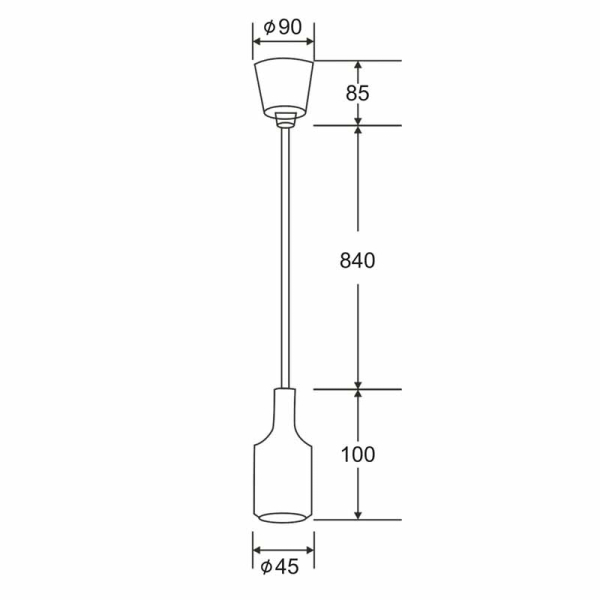 Φωτιστικό Οροφής Μονόφωτο Aca SUTP102Y Yellow