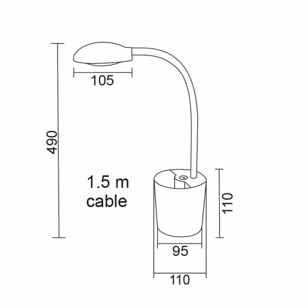 Πορτατίφ LED Με Μολυβοθήκη Aca Hullen 16035LEDWH White