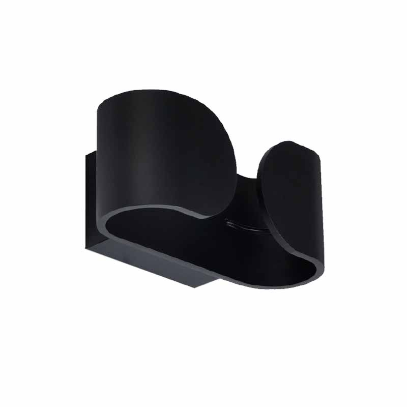 Απλίκα Τοίχου LED Aca Nephele L35049BK Black Matt