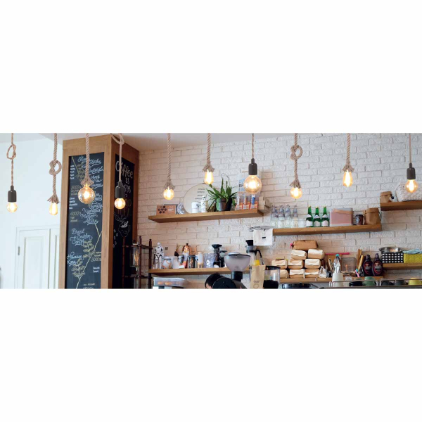 Ανάρτηση Φωτιστικού Οροφής Aca 50BR Rope/Black Matt