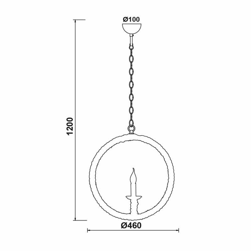 Φωτιστικό Οροφής Μονόφωτο Aca 563461Pcr Rope Home Φωτιστικά Spitishop